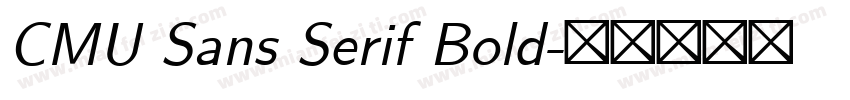 CMU Sans Serif Bold字体转换
